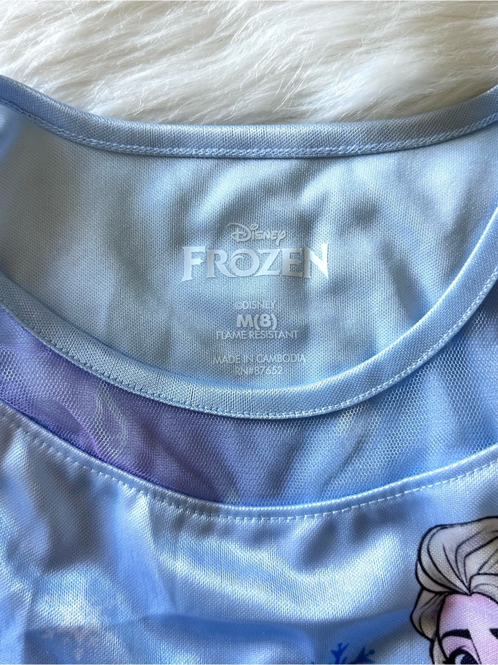 NWOT Disney Purple and Blue Elsa Nightgown with Sheer Overlay Size 8 (M) - Picture 8 of 9